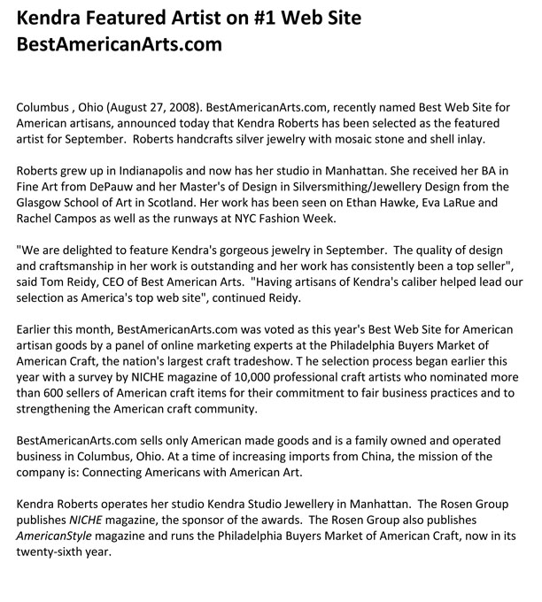 BestAmericanArts.com Feature