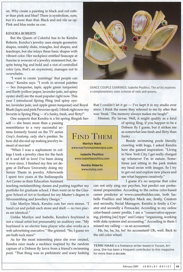 Lapidary Journal's Jewelry Artist Feature